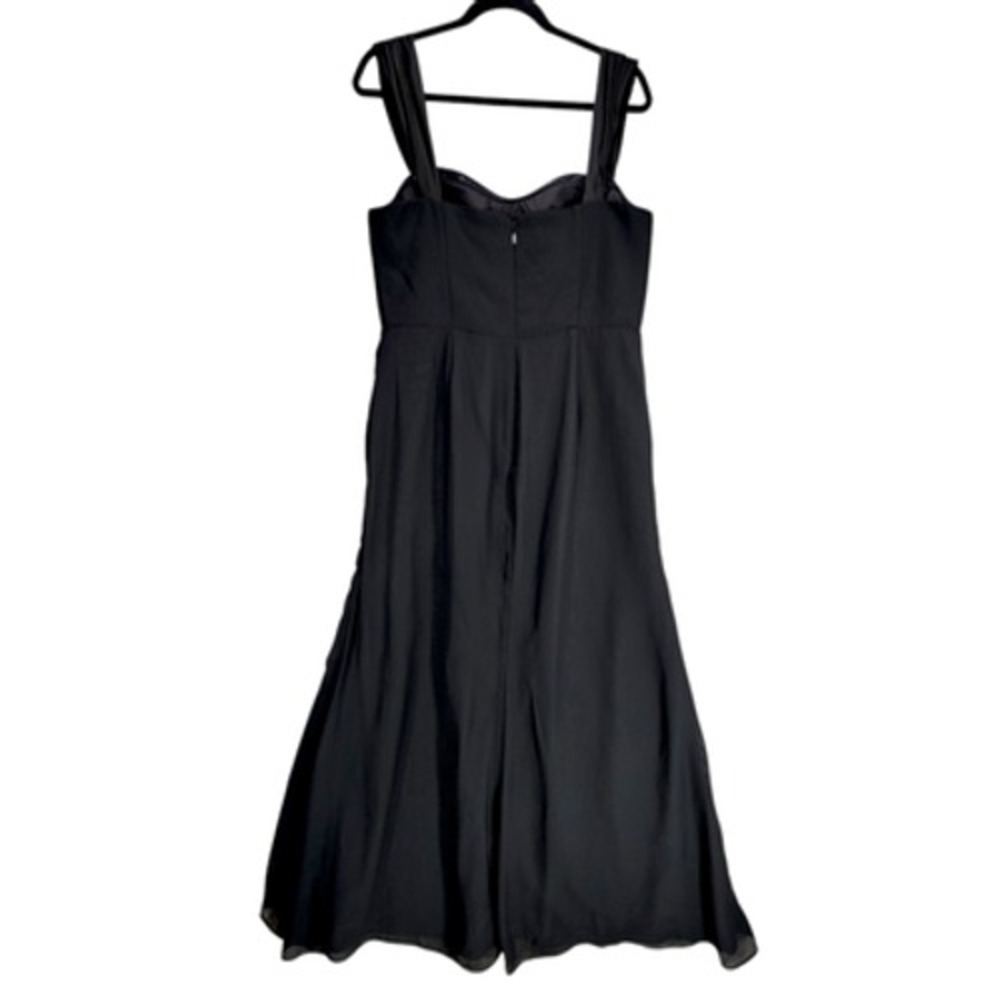 Azazie Gown sz A14 Women Off Shoulder Sweatheart Chiffon Mermaid Dress Black NEW - Picture 2 of 15